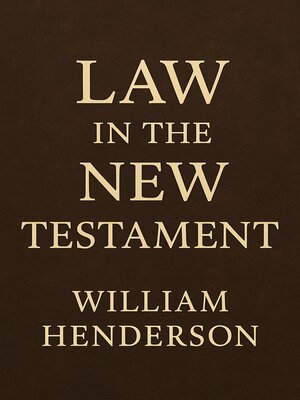 cover image of Law in the New Testament